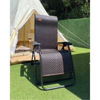 Campout Katlanır Ayak Uzatmalı Yatabilen Kolçaklı Siyah Yetişkin Kamp Sandalyesi