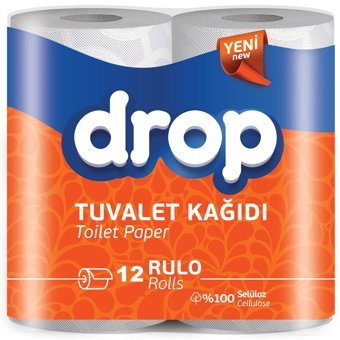 Drop 2 Katlı 12'li Rulo Tuvalet Kağıdı