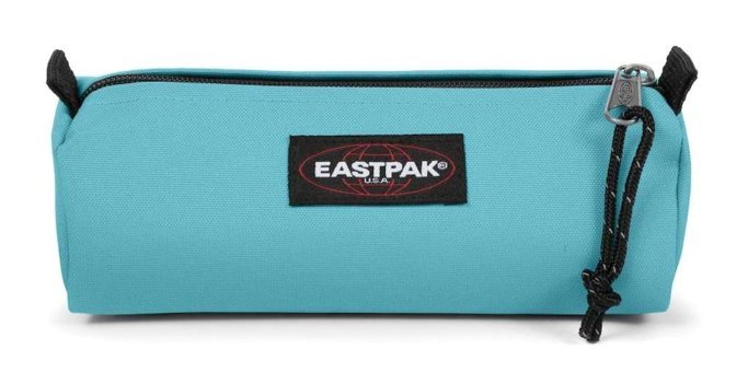 Eastpak Benchmark Single Sea Blue Mavi Düz Bez Tek Gözlü Dikdörtgen Cüzdan Kalemlik