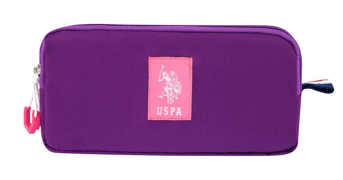 U.S. Polo Assn. PLKLK24607 Mor Düz Bez Çift Gözlü Dikdörtgen Cüzdan Kalemlik