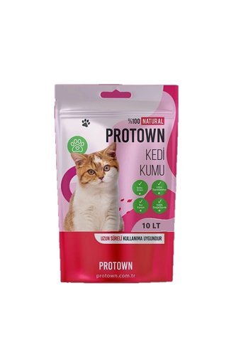 Pro Town Kokusuz Topaklanan İnce Taneli Aktif Karbonlu Bentonit Kedi Kumu 10 lt