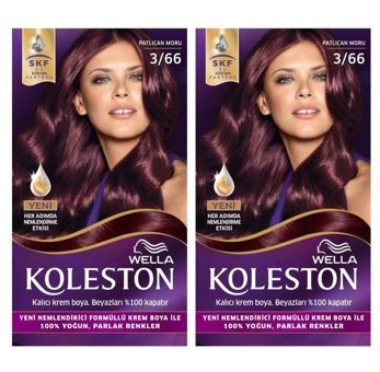 Wella Koleston 3-66 Patlıcan Moru Krem Saç Boyası 2x50 ml