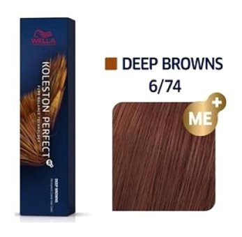 Wella Koleston Perfect 6-74 Kahverengimsi Kırmızı Krem Saç Boyası 60 ml