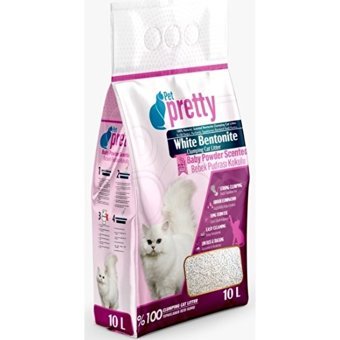 Pet Pretty Alovera Lavanta Pudra Sabun Kokulu Topaklanan İnce Taneli Bentonit Kedi Kumu 4x10 lt