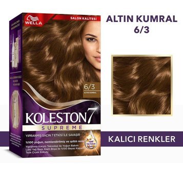 Wella Koleston Supreme 6-3 Altın Kumral Krem Saç Boyası 50 ml