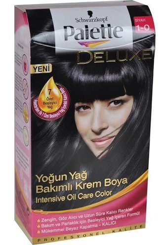 Palette Deluxe 1-0 Siyah Krem Saç Boyası 2x50 ml