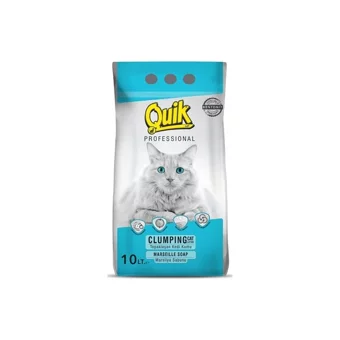 Quik Marsilya Sabunu Kokulu Topaklanan İnce Taneli Bentonit Kedi Kumu 2x10 lt