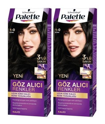 Palette Göz Alıcı 1-0 Siyah Krem Saç Boyası 2x50 ml