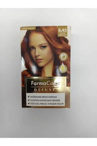 Farmasi Farmacolor Deluxe 8-45 Tarçın Bakırı Amonyaksız Vegan Krem Saç Boyası 50 ml