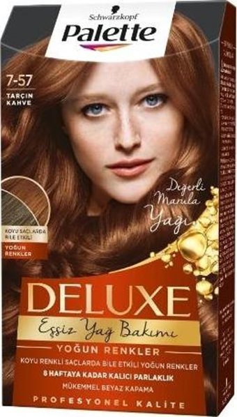 Palette Deluxe 7-57 Tarçın Kahve Krem Saç Boyası 6x50 ml