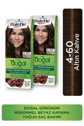 Palette Kalıcı 4-60 Çikolata Kahve Organik Krem Saç Boyası 2x50 ml