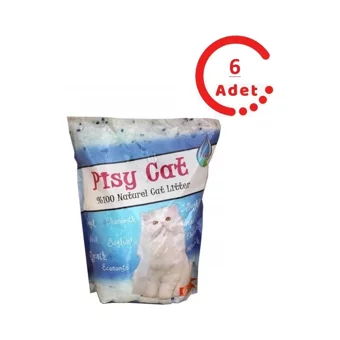 Pisy Cat Kalın Taneli Kristal Kedi Kumu 6x3.6 lt