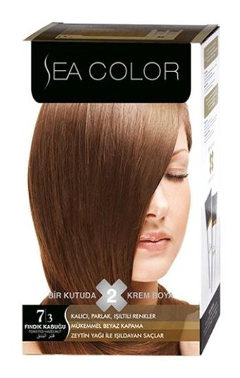 Sea Color 7-3 Fındık Kabuğu Krem Saç Boyası 2x50 ml