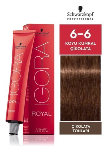 Schwarzkopf Igora Royal 6-6 Koyu Kumral Çikolata Krem Saç Boyası 60 ml