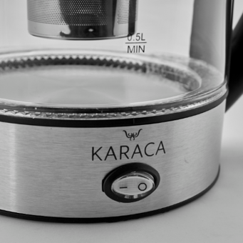 Karaca Cam 1.7 lt 2200 w Işıklı Klasik Şeffaf Kettle