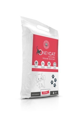 Oney Cat Naturel Kokulu Topaklanan İnce Taneli Bentonit Kedi Kumu 20 lt