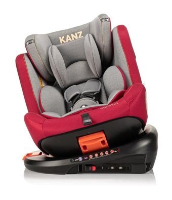 Kanz Comfort Isofix 360 Derece Dönen Yatabilen Yükseklik Ayarlı Sürüş Yönü Oto Koltuğu Kırmızı