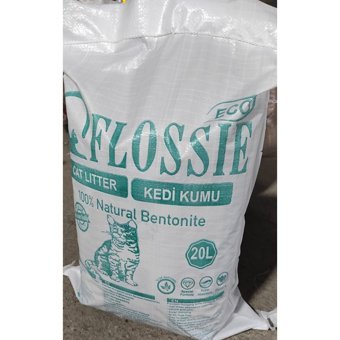 Flossie Eco Topaklanan İnce Taneli Bentonit Kedi Kumu 20 lt