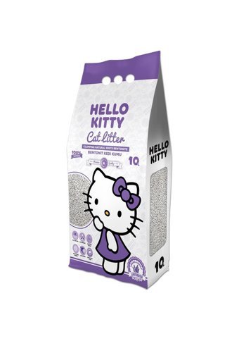 Hello Kitty Lavanta Kokulu Topaklanan İnce Taneli Bentonit Kedi Kumu 10 lt