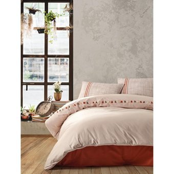 Cotton Box Candy Pamuklu 160x220 cm Lastikli Tek Kişilik Nevresim Takımı Bej