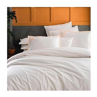 Sarev Supra V1 Fancy Pamuklu 160x220 cm Lastikli Tek Kişilik Nevresim Takımı Ekru