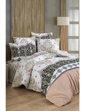 Çeyiz Diyarı Nilson Pamuk-Polyester 160x200 cm Lastikli Tek Kişilik Nevresim Takımı Çok Renkli