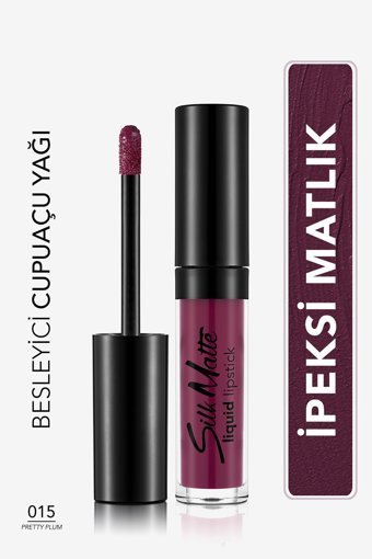 Flormar Silk Matte 15 Plum Mat Likit Fırçalı Ruj