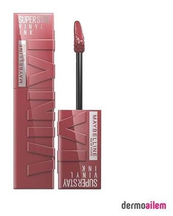 Maybelline New York Super Stay Vinyl 40 Witty Parlak Likit Fırçalı Ruj