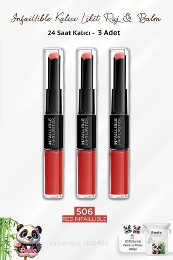 L’Oréal Paris 24H 506 Red Kalıcı Likit Fırçalı Ruj