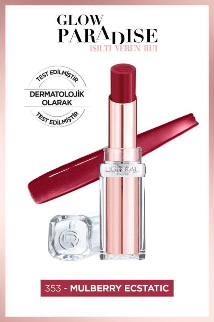 L’Oréal Paris Glow Paradise 353 Mulberry Ecstatic Mat Krem Lipstick Ruj