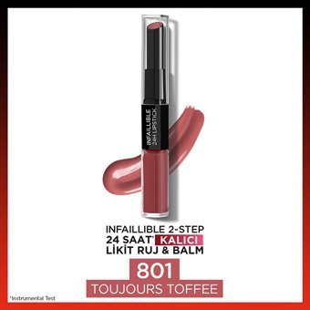 L’Oréal Paris Infaillible 2 Step 801 Toujours Toffee Kalıcı Mat Likit Fırçalı Ruj