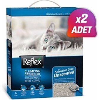 Reflex Sensitive Kokusuz Topaklanan İnce Taneli Aktif Karbonlu Bentonit Kedi Kumu 12 lt