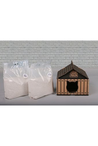 2 Pati Topaklanan İnce Taneli Aktif Karbonlu Bentonit Kedi Kumu 15 kg