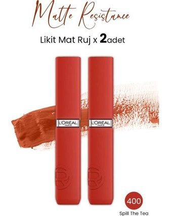 L’Oréal Paris Infaillible Matte Resistance 400 Spill The Tea Mat Likit Fırçalı Ruj