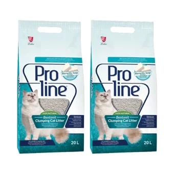 Proline Marsilya Sabunu Kokulu Topaklanan İnce Taneli Bentonit Kedi Kumu 40 lt