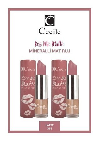 Cecile Kiss Me 2'Li Set 314 Mat Krem Lipstick Ruj