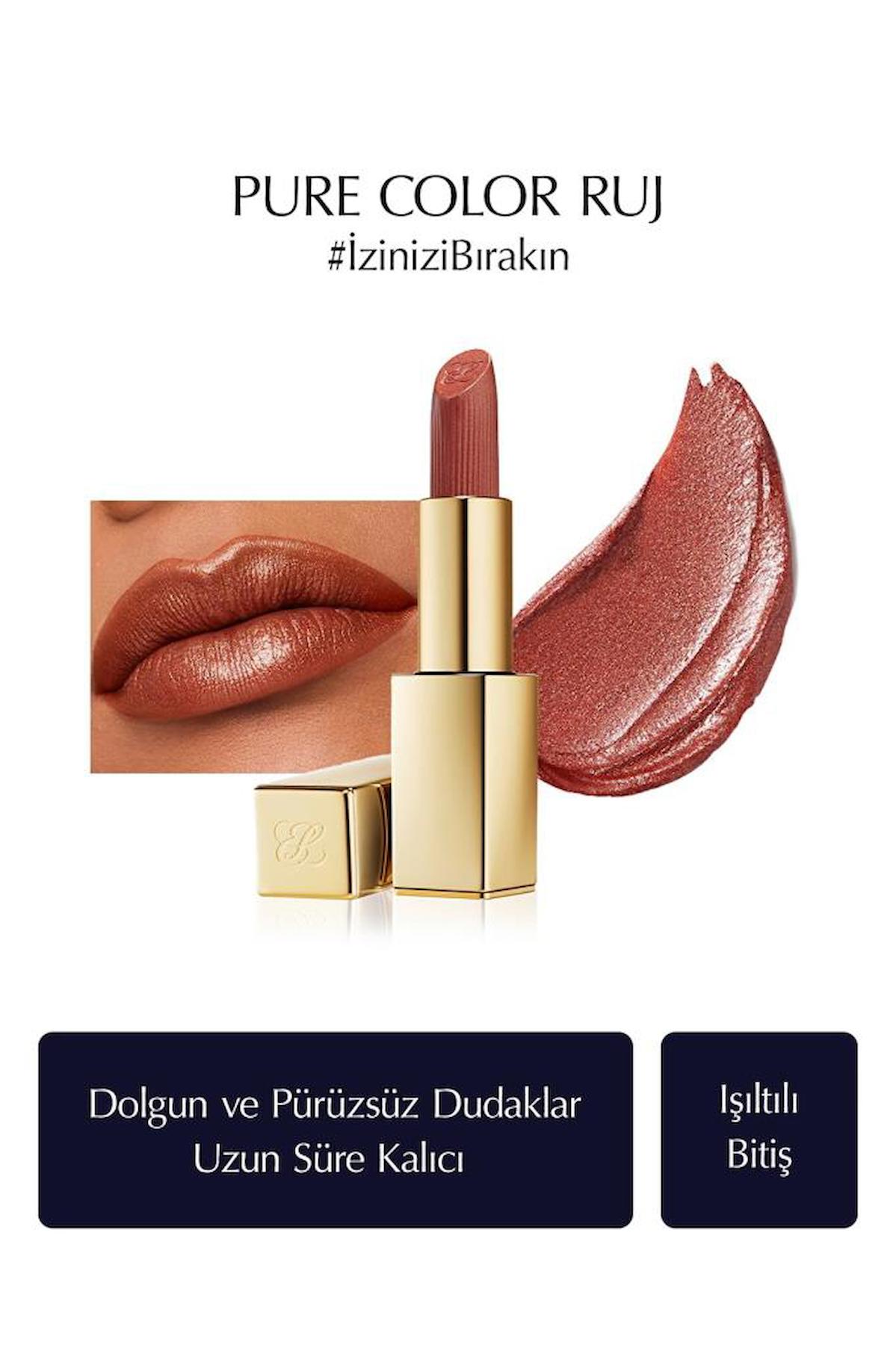 Estée Lauder Pure Color HiLustre 111 Tiger Eye Parlak Krem Lipstick Ruj