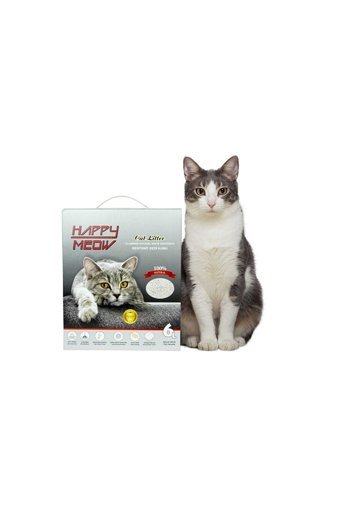 Happy Meow Lavanta Kokulu Topaklanan İnce Taneli Bentonit Kedi Kumu 6 lt