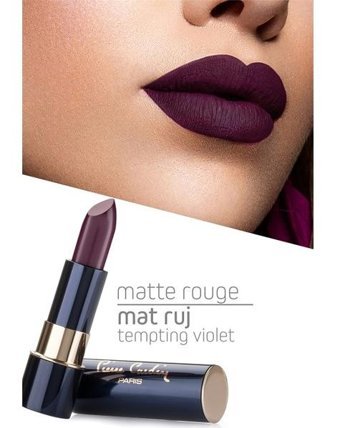Pierre Cardin Matte Rouge 255 Tempting Violet Mat Krem Lipstick Ruj