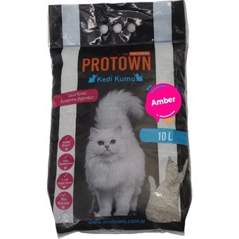 Pro Town Amber Kokulu Topaklanan İnce Taneli Bentonit Kedi Kumu 10 lt