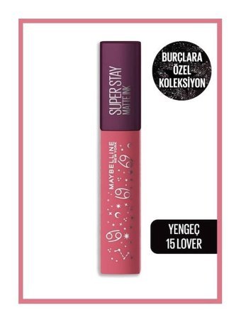 Maybelline New York Super Stay Zodiac 15 Lover Mat Likit Fırçalı Ruj