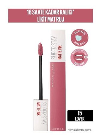 Maybelline New York Super Stay 15 Lover Mat Likit Fırçalı Ruj