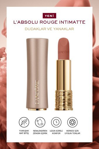 Lancome L'Absolu Rouge Intımatte Blushing Nudes 220 French Blush Mat Krem Lipstick Ruj