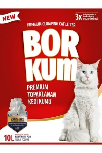 Borkum Less Trail Topaklanan İnce Taneli Bentonit Kedi Kumu 10 lt