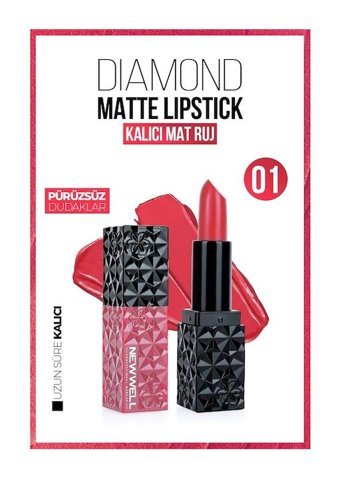 New Well Diamond 1 Mat Krem Lipstick Ruj