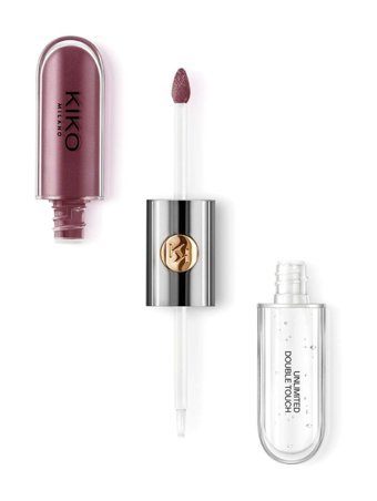 Kiko Milano Unlimited Double Touch 123 Mürdüm Parlak Likit Fırçalı Ruj