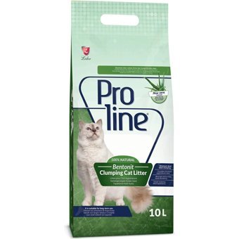 Proline Aleo Vera Bebek Pudrası Kokulu Topaklanan İnce Taneli Bentonit Kedi Kumu 2x10 lt