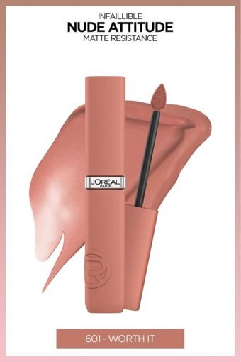 L’Oréal Paris Infaıllıble Resıstance 601 Worth It Mat Likit Fırçalı Ruj