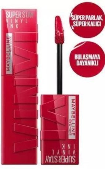 Maybelline New York Super Stay Vınyl Ink 50 Wicked Kalıcı Parlak Likit Fırçalı Ruj