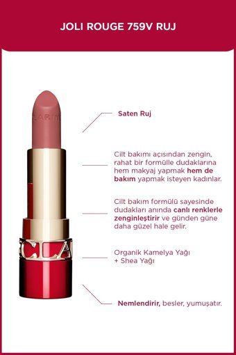Clarins Joli Rouge 759V Parlak Krem Lipstick Ruj